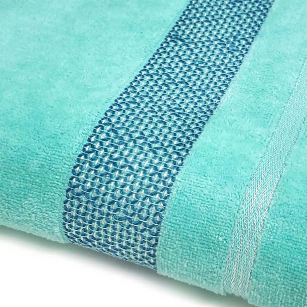 Kaufman - Personalized Oversized, 35" X 70", Solid Color, Velour Super Soft, Beach and Pool Towel, Easy Care, Extra Large, 100% USA Cotton, Embroidered Name (Celadon)