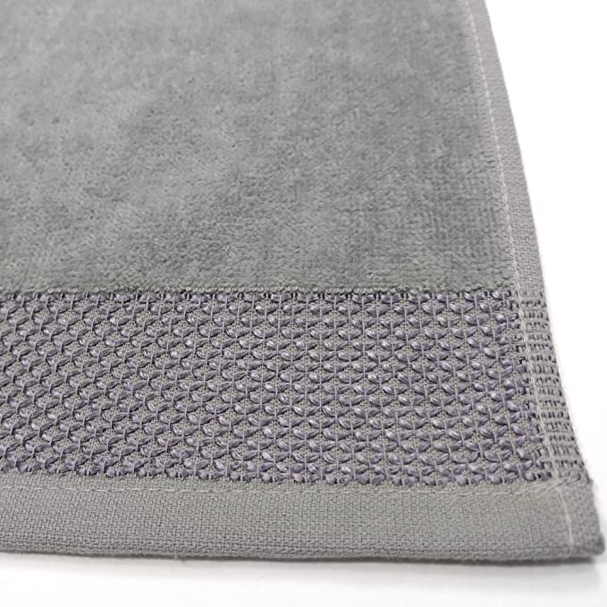 Kaufman - Personalized Velour Beach and Pool Towel 100% Cotton 30in X 60in Embroidered (Grey)