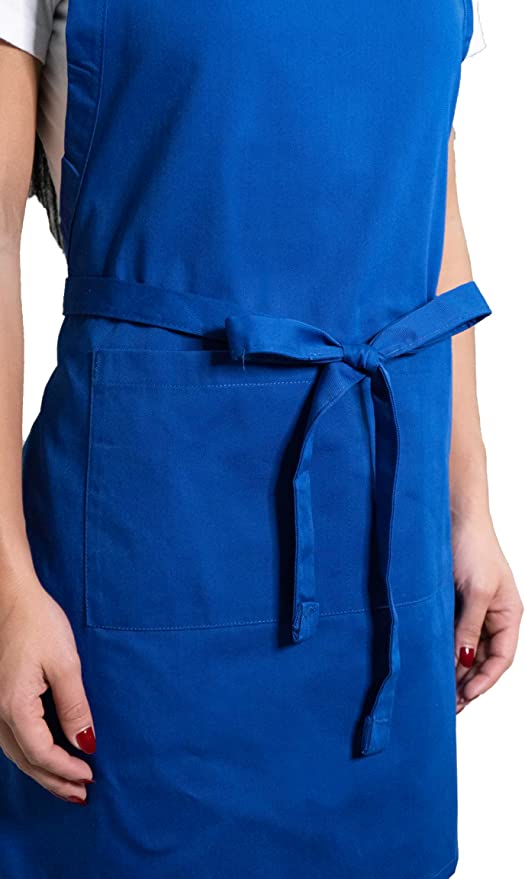 Kaufman - Set of 2 Embroidered Custom Apron, Personalized with Name or Monogram, Adjustable Bib, Kitchen Apron with Two Front Pockets. Great Gift Idea (Navy)