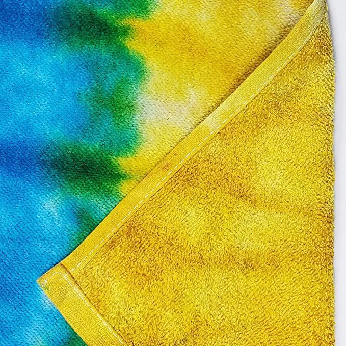 Kaufman Personalized Authentic Tie Dye Beach Towel, Pool Towel Size 30"x 60".
