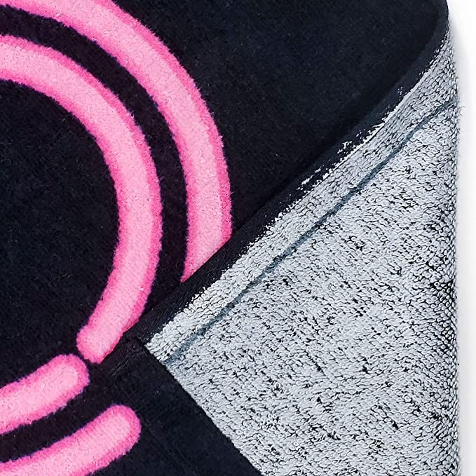 Kaufman - Personalized Printed Beach Towel 100% Absorbent Cotton, 30'' x 60'', Custom Embroidered Name (Chillin)