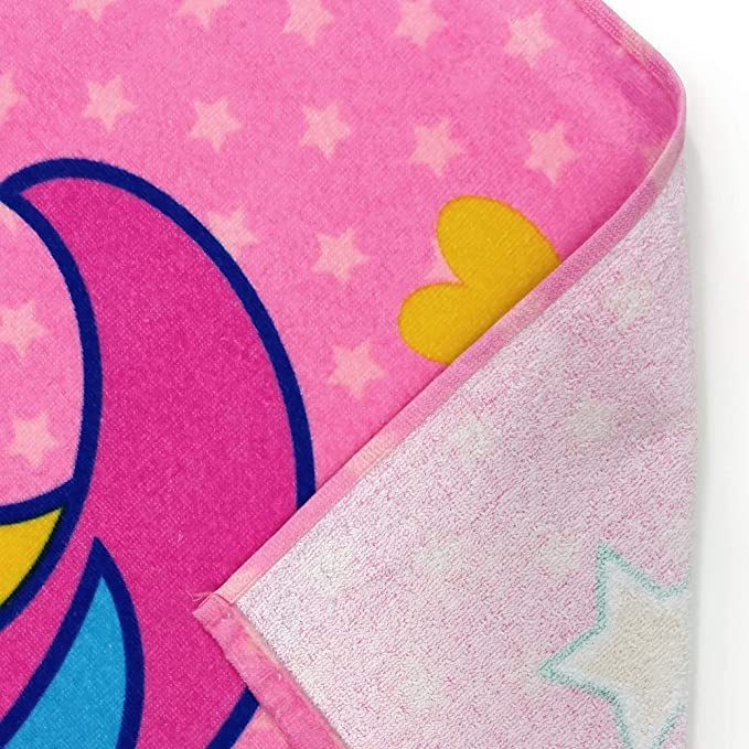 Kaufman - Personalized Printed Beach Towel 100% Absorbent Cotton, 30'' x 60'', Custom Embroidered Name (Magical Unicorn)