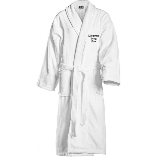 Kaufman - Personalized Initial,Monogram 100% Cotton,Soft,Plush,Absorbent,Velour,Hotel Shawl Collar Robe,One Size Fits Most