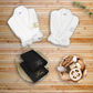 Kaufman - His & Hers Embroidered Velour Bathrobes with 2 Black Towels Set