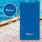 Kaufman - Personalized Velour Beach and Pool Towel 100% Cotton 30in X 60in Embroidered (Cobalt)