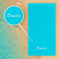 Kaufman - Personalized Velour Beach and Pool Towel 100% Cotton 30in X 60in Embroidered (Turquoise)