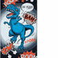 Kaufman - Personalized Printed Beach Towel 100% Absorbent Cotton, 30'' x 60'', Custom Embroidered Name (Dinosaur)