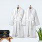 Kaufman - His & Hers Embroidered Velour Bathrobes with 2 Black Towels Set